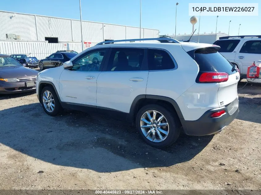 2014 Jeep Cherokee Limited VIN: 1C4PJLDB1EW226027 Lot: 40445623