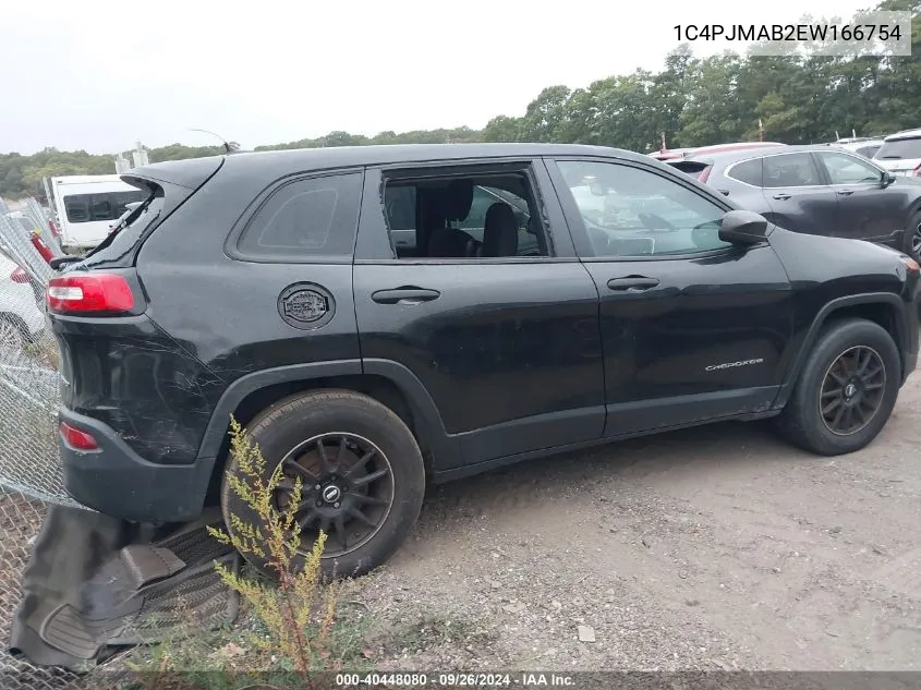 2014 Jeep Cherokee Sport VIN: 1C4PJMAB2EW166754 Lot: 40448080