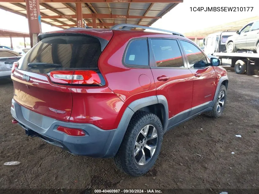 2014 Jeep Cherokee Trailhawk VIN: 1C4PJMBS5EW210177 Lot: 40460987