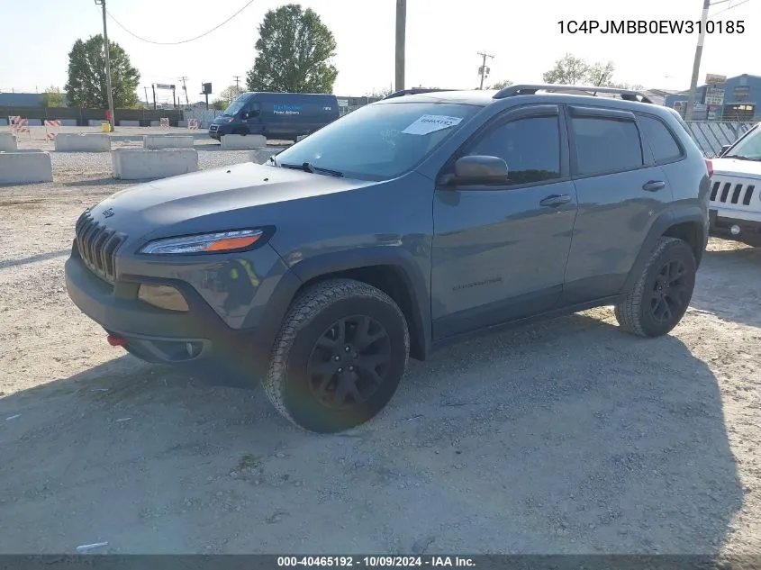 2014 Jeep Cherokee Trailhawk VIN: 1C4PJMBB0EW310185 Lot: 40465192