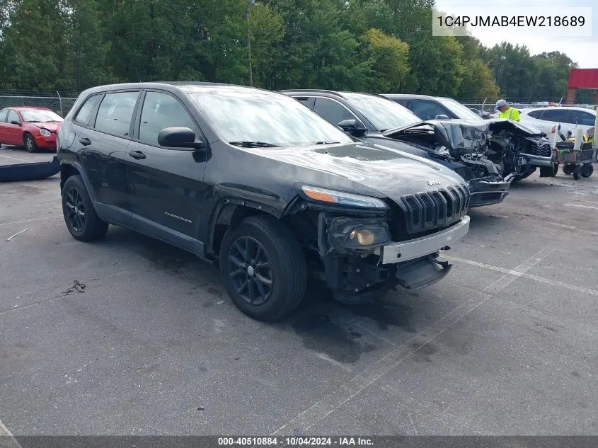 2014 Jeep Cherokee Sport VIN: 1C4PJMAB4EW218689 Lot: 40510884