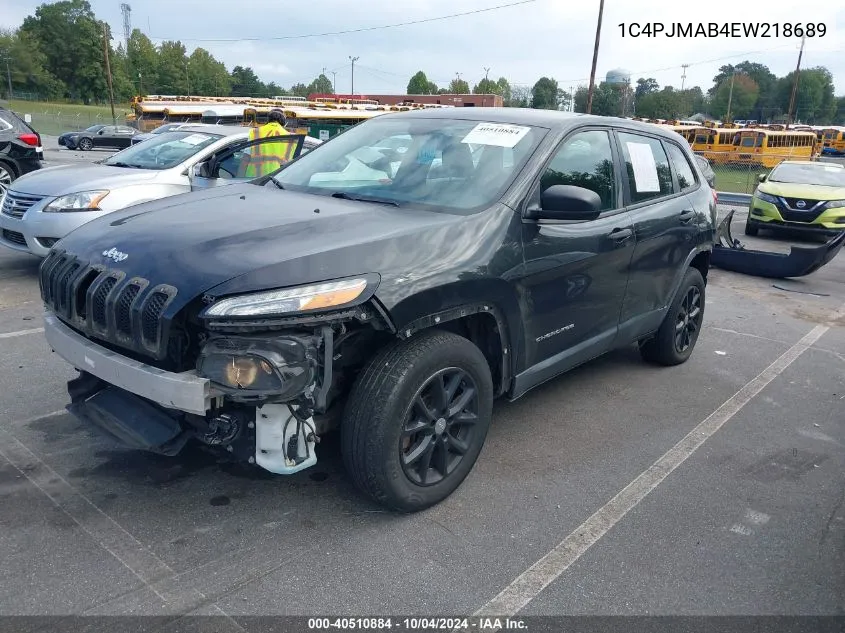 2014 Jeep Cherokee Sport VIN: 1C4PJMAB4EW218689 Lot: 40510884