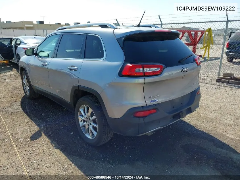 2014 Jeep Cherokee Limited VIN: 1C4PJMDS9EW109222 Lot: 40586546