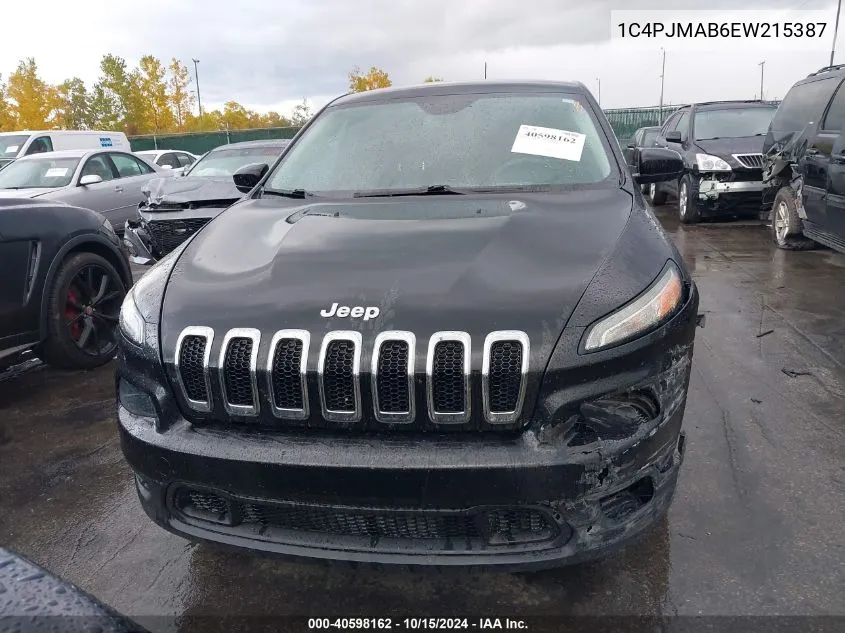 2014 Jeep Cherokee Sport VIN: 1C4PJMAB6EW215387 Lot: 40598162