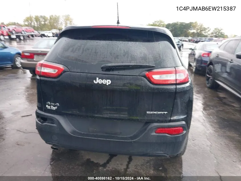 2014 Jeep Cherokee Sport VIN: 1C4PJMAB6EW215387 Lot: 40598162