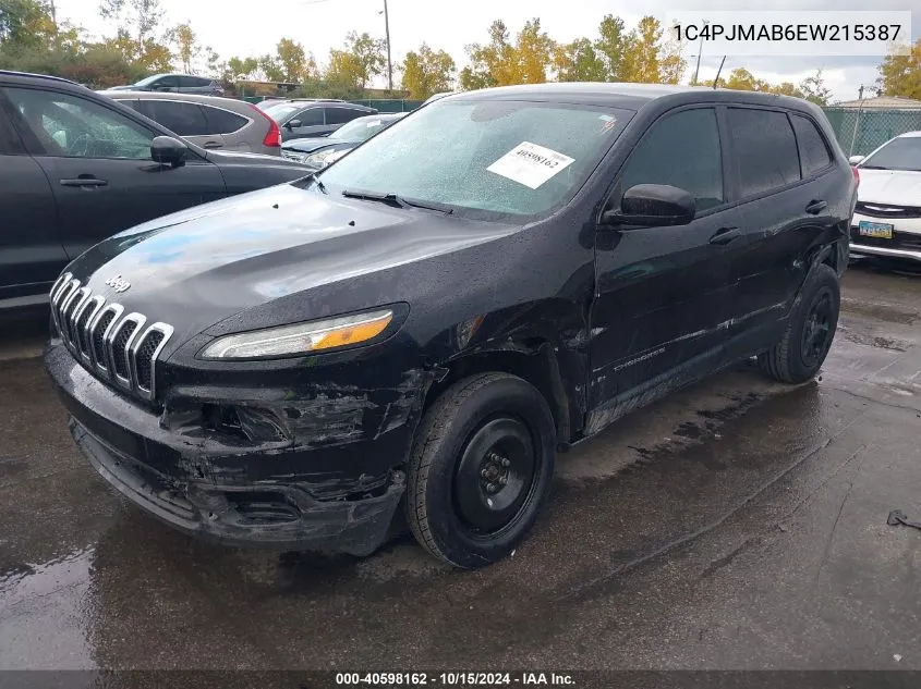 2014 Jeep Cherokee Sport VIN: 1C4PJMAB6EW215387 Lot: 40598162