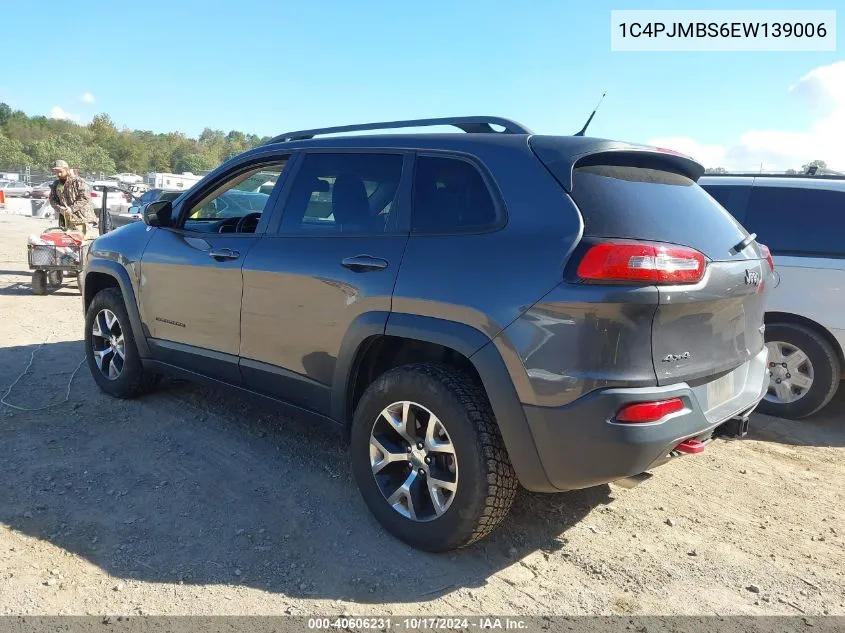 2014 Jeep Cherokee Trailhawk VIN: 1C4PJMBS6EW139006 Lot: 40606231