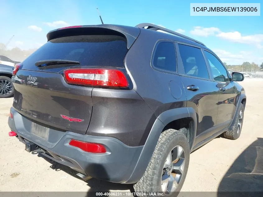 2014 Jeep Cherokee Trailhawk VIN: 1C4PJMBS6EW139006 Lot: 40606231