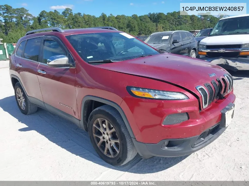 2014 Jeep Cherokee Latitude VIN: 1C4PJMCB3EW240857 Lot: 40619793