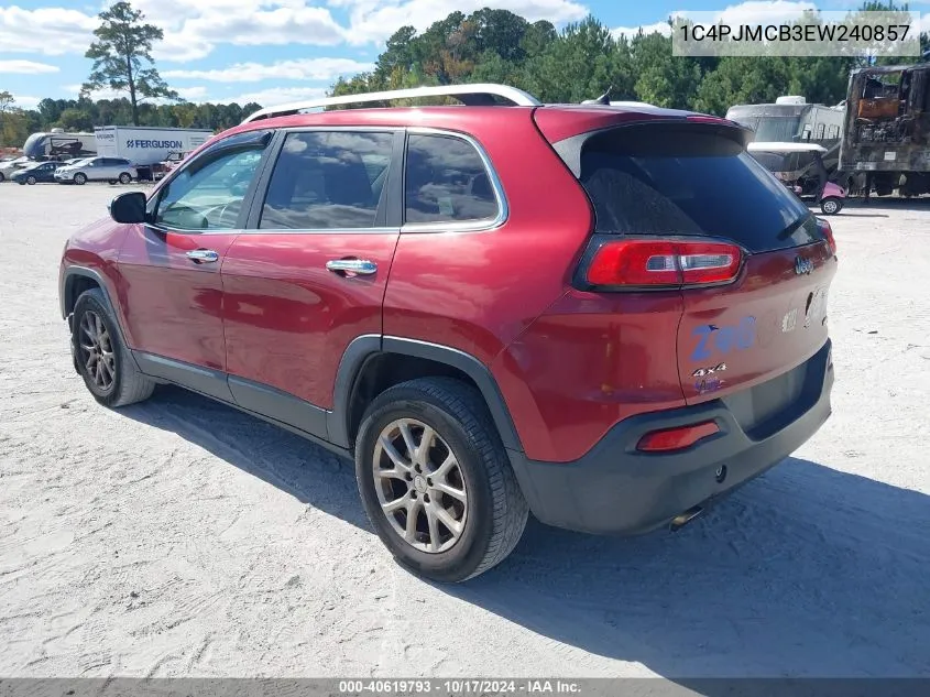 2014 Jeep Cherokee Latitude VIN: 1C4PJMCB3EW240857 Lot: 40619793