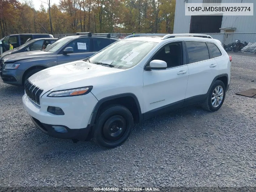 2014 Jeep Cherokee Limited VIN: 1C4PJMDS8EW259774 Lot: 40654920