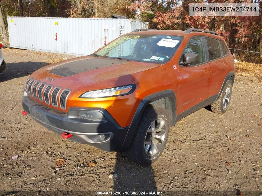 2014 Jeep Cherokee Trailhawk VIN: 1C4PJMBS3EW254744 Lot: 40715290