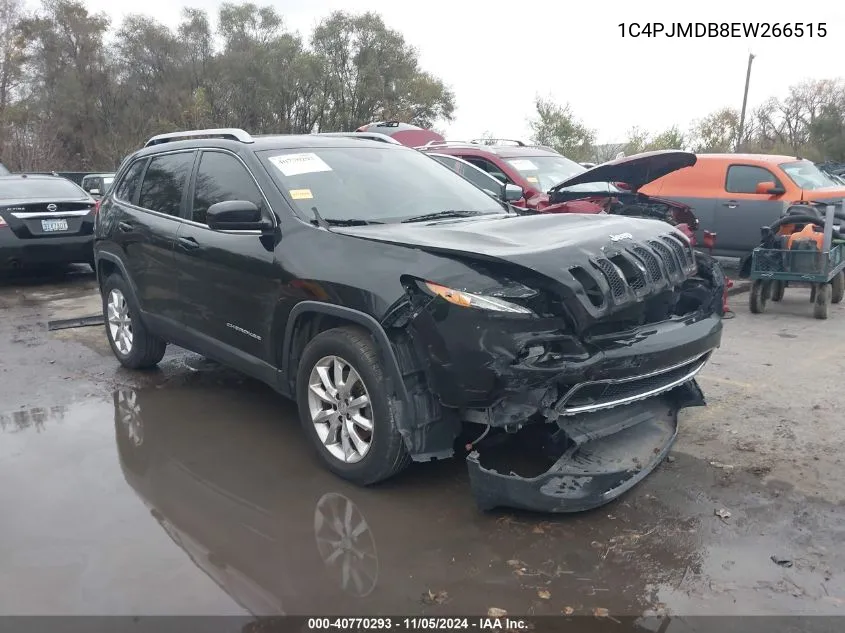 2014 Jeep Cherokee Limited VIN: 1C4PJMDB8EW266515 Lot: 40770293