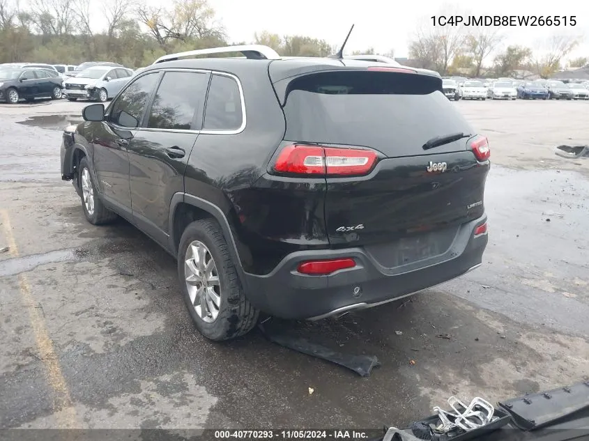 2014 Jeep Cherokee Limited VIN: 1C4PJMDB8EW266515 Lot: 40770293