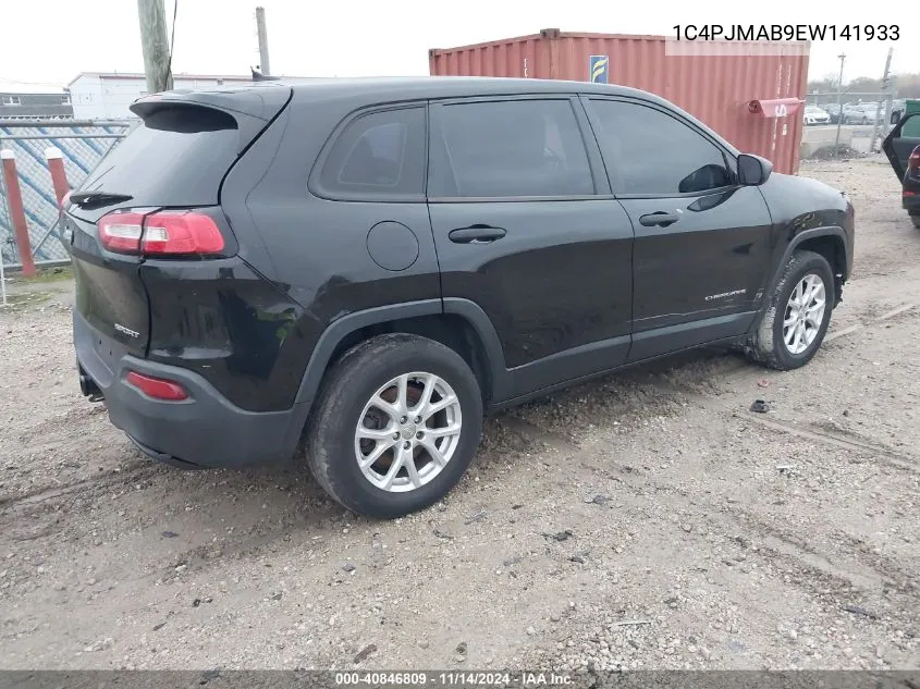 2014 Jeep Cherokee Sport VIN: 1C4PJMAB9EW141933 Lot: 40846809