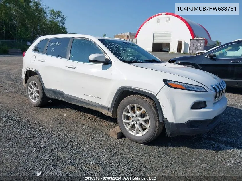 1C4PJMCB7FW538751 2015 Jeep Cherokee North