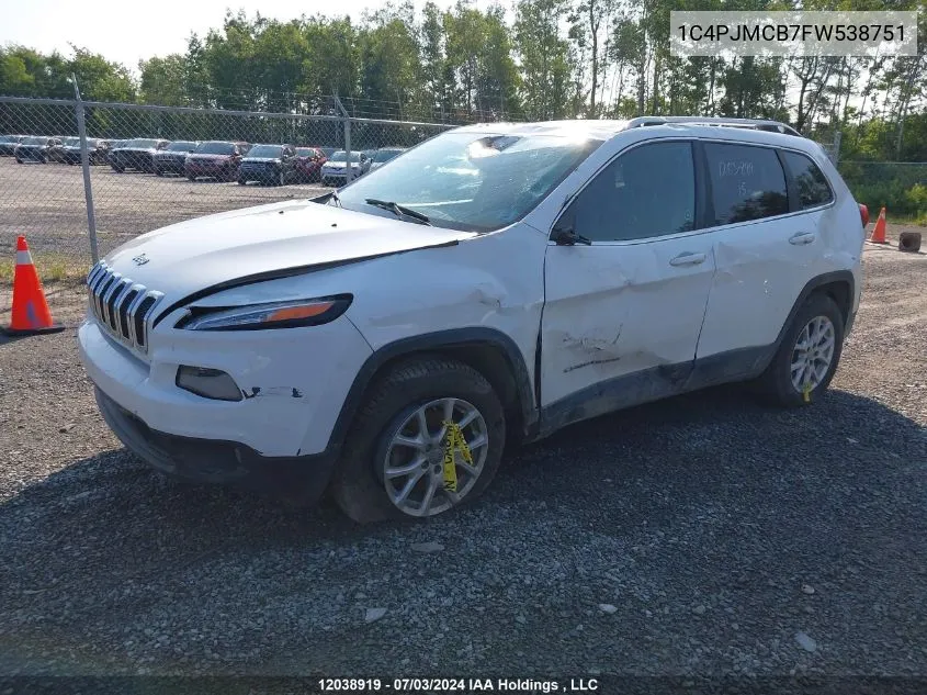 1C4PJMCB7FW538751 2015 Jeep Cherokee North