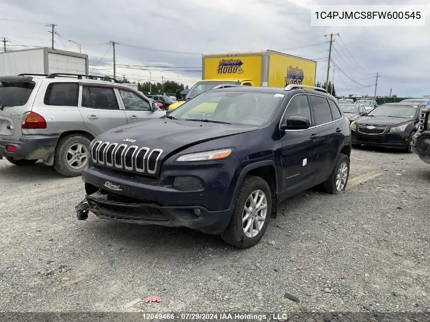 2015 Jeep Cherokee North VIN: 1C4PJMCS8FW600545 Lot: 12049466