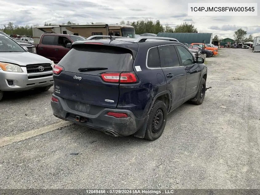 2015 Jeep Cherokee North VIN: 1C4PJMCS8FW600545 Lot: 12049466