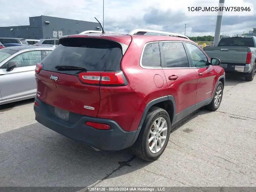 1C4PJMCS4FW758946 2015 Jeep Cherokee Latitude