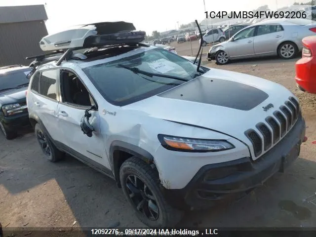 2015 Jeep Cherokee Trailhawk VIN: 1C4PJMBS4FW692206 Lot: 12092276