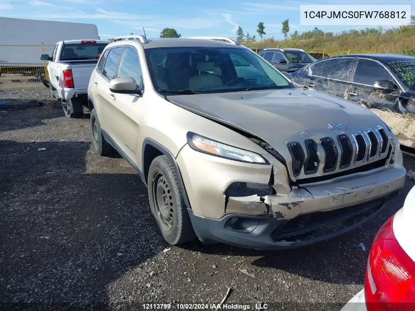 2015 Jeep Cherokee North VIN: 1C4PJMCS0FW768812 Lot: 12113799