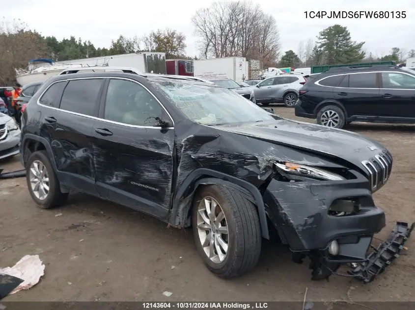 2015 Jeep Cherokee Limited VIN: 1C4PJMDS6FW680135 Lot: 12143604