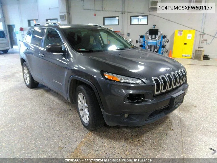 2015 Jeep Cherokee North VIN: 1C4PJMCSXFW601177 Lot: 20185665