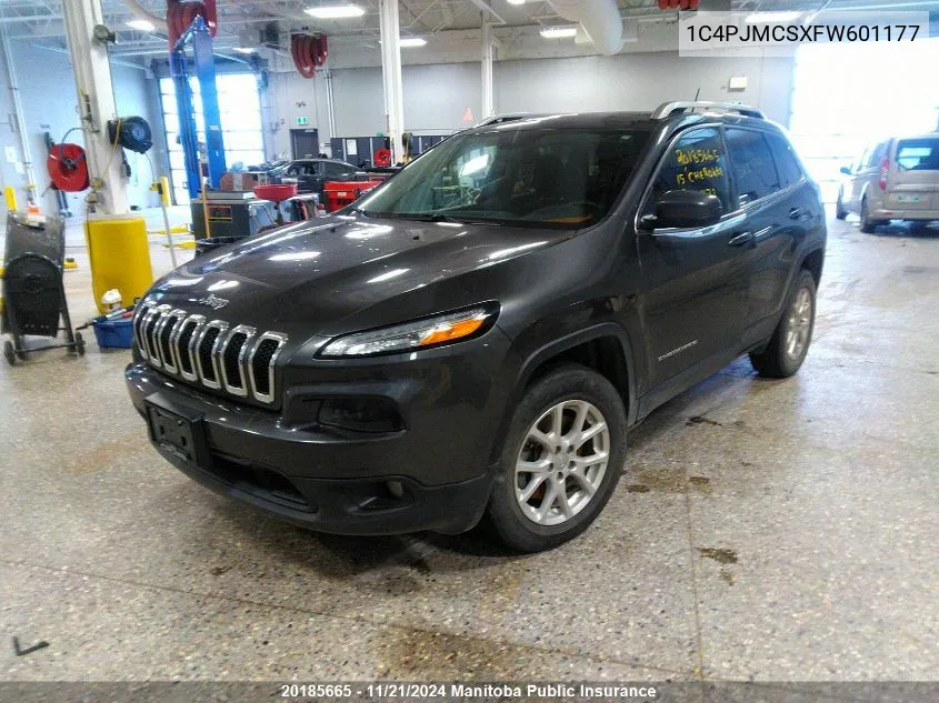 2015 Jeep Cherokee North VIN: 1C4PJMCSXFW601177 Lot: 20185665