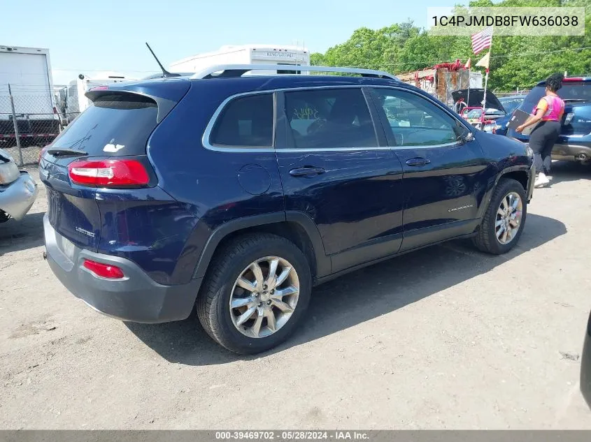 1C4PJMDB8FW636038 2015 Jeep Cherokee Limited