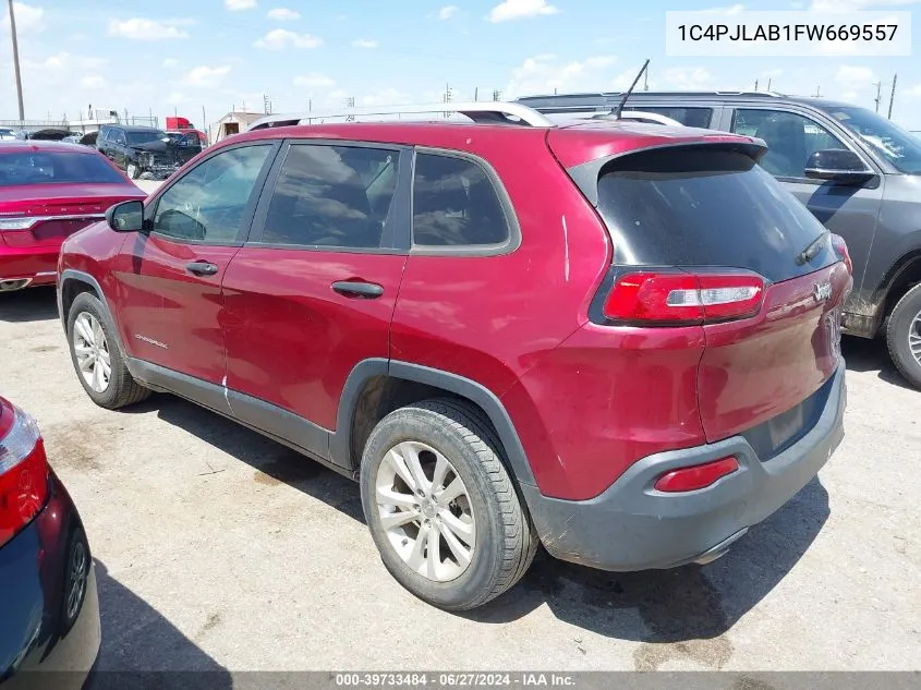 1C4PJLAB1FW669557 2015 Jeep Cherokee Sport