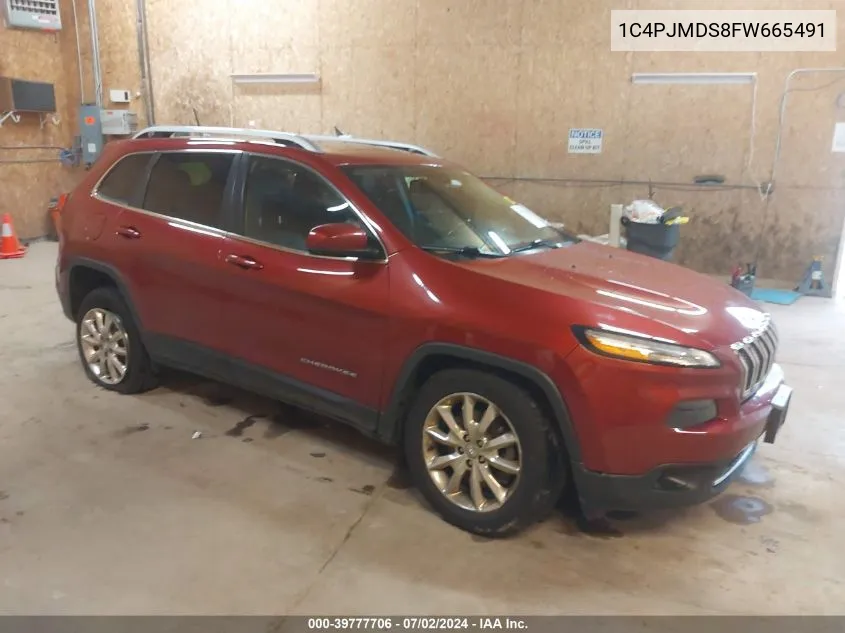 2015 Jeep Cherokee Limited VIN: 1C4PJMDS8FW665491 Lot: 39777706