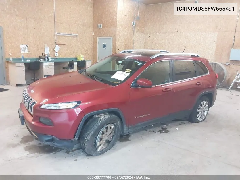 1C4PJMDS8FW665491 2015 Jeep Cherokee Limited