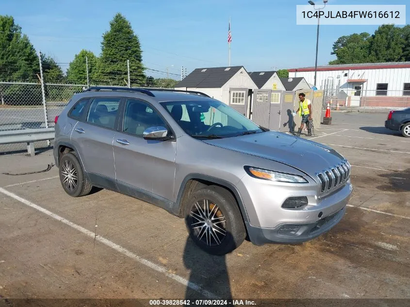 2015 Jeep Cherokee Sport VIN: 1C4PJLAB4FW616612 Lot: 39828542