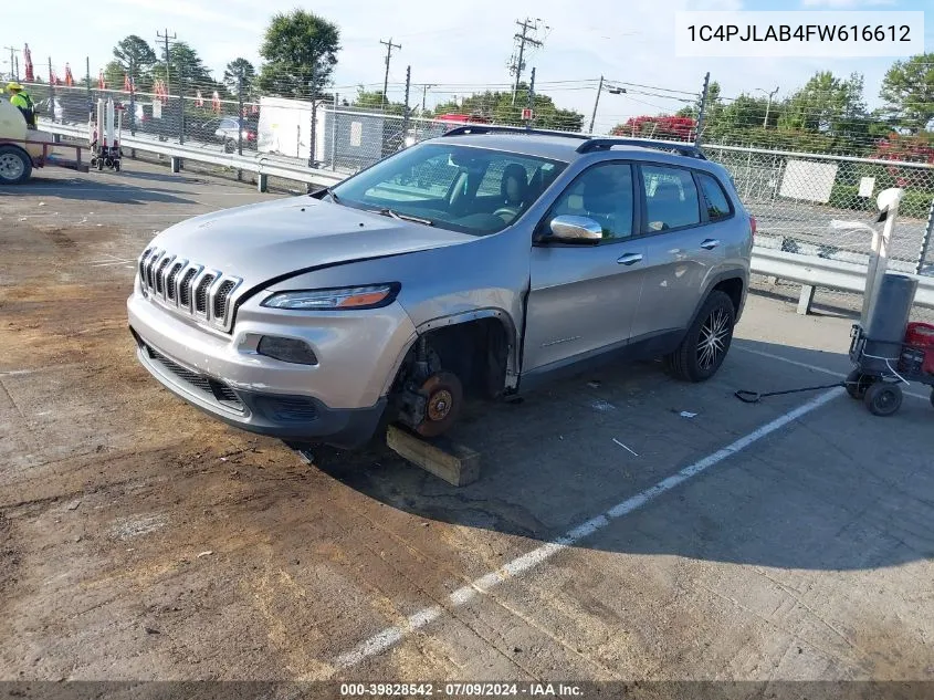 2015 Jeep Cherokee Sport VIN: 1C4PJLAB4FW616612 Lot: 39828542