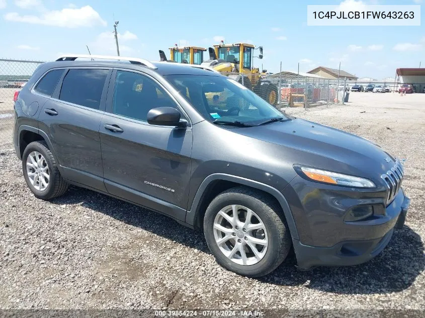 2015 Jeep Cherokee Latitude VIN: 1C4PJLCB1FW643263 Lot: 39854224