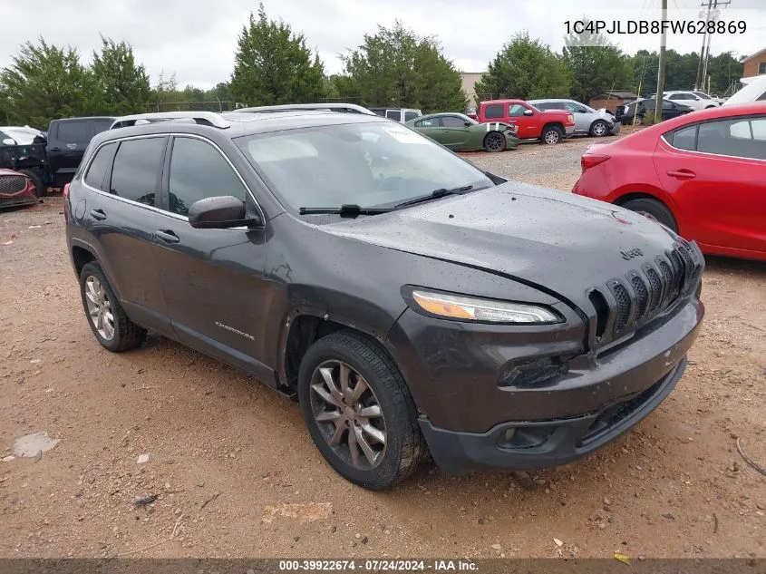 2015 Jeep Cherokee Limited VIN: 1C4PJLDB8FW628869 Lot: 39922674