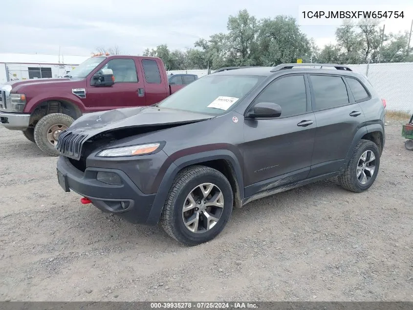 1C4PJMBSXFW654754 2015 Jeep Cherokee Trailhawk