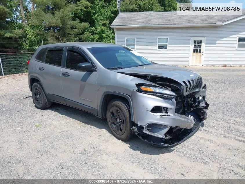 2015 Jeep Cherokee Sport VIN: 1C4PJMAB5FW708785 Lot: 39965457