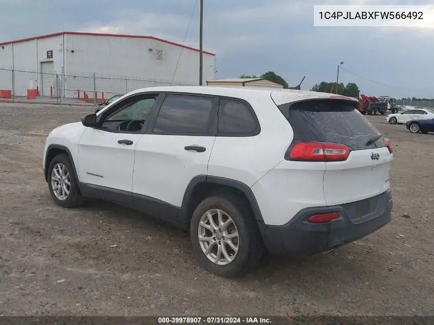 1C4PJLABXFW566492 2015 Jeep Cherokee Sport