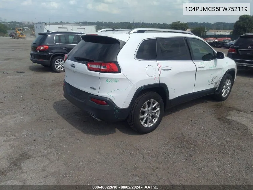 1C4PJMCS5FW752119 2015 Jeep Cherokee Latitude