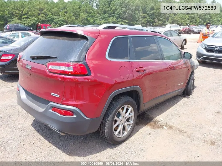 2015 Jeep Cherokee Latitude VIN: 1C4PJLCS4FW572589 Lot: 40030859