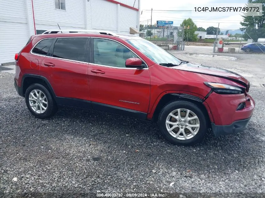 2015 Jeep Cherokee Latitude VIN: 1C4PJMCS7FW749772 Lot: 40033797