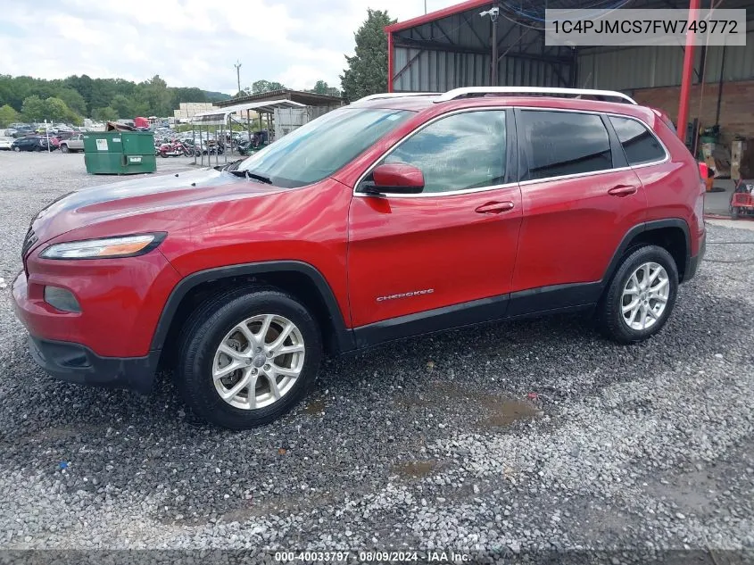 2015 Jeep Cherokee Latitude VIN: 1C4PJMCS7FW749772 Lot: 40033797