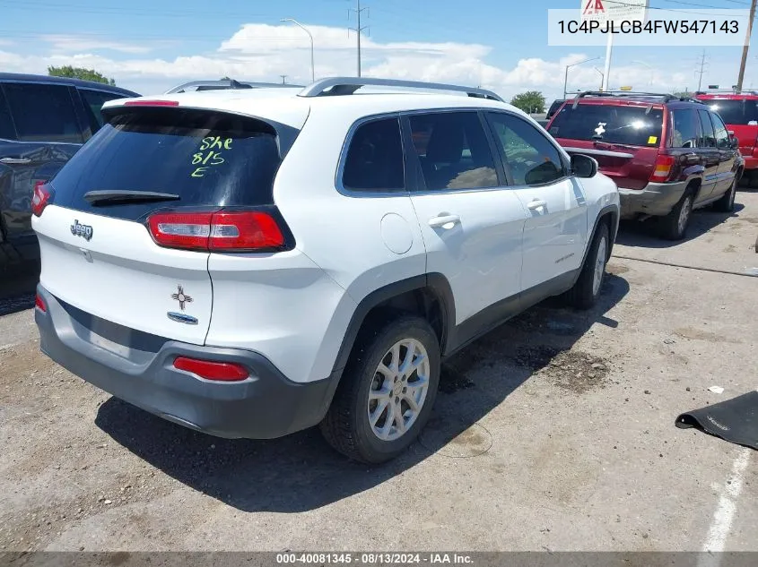 2015 Jeep Cherokee Latitude VIN: 1C4PJLCB4FW547143 Lot: 40081345