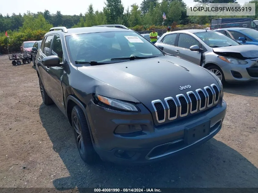 2015 Jeep Cherokee Latitude/Latitude Altitude VIN: 1C4PJLCB9FW655919 Lot: 40081990