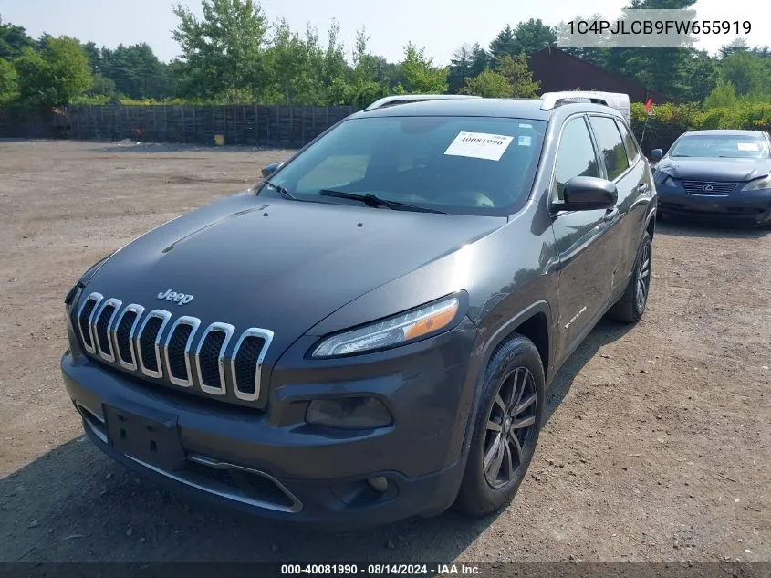 2015 Jeep Cherokee Latitude/Latitude Altitude VIN: 1C4PJLCB9FW655919 Lot: 40081990