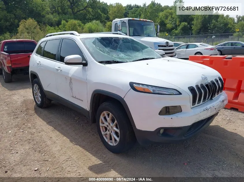 2015 Jeep Cherokee Latitude VIN: 1C4PJMCBXFW726681 Lot: 40099890