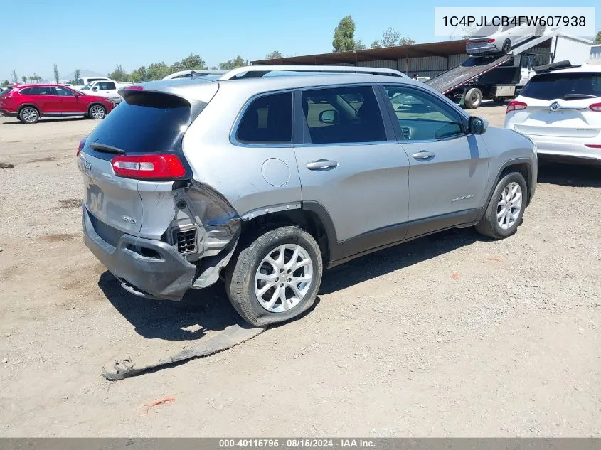 2015 Jeep Cherokee Latitude VIN: 1C4PJLCB4FW607938 Lot: 40115795