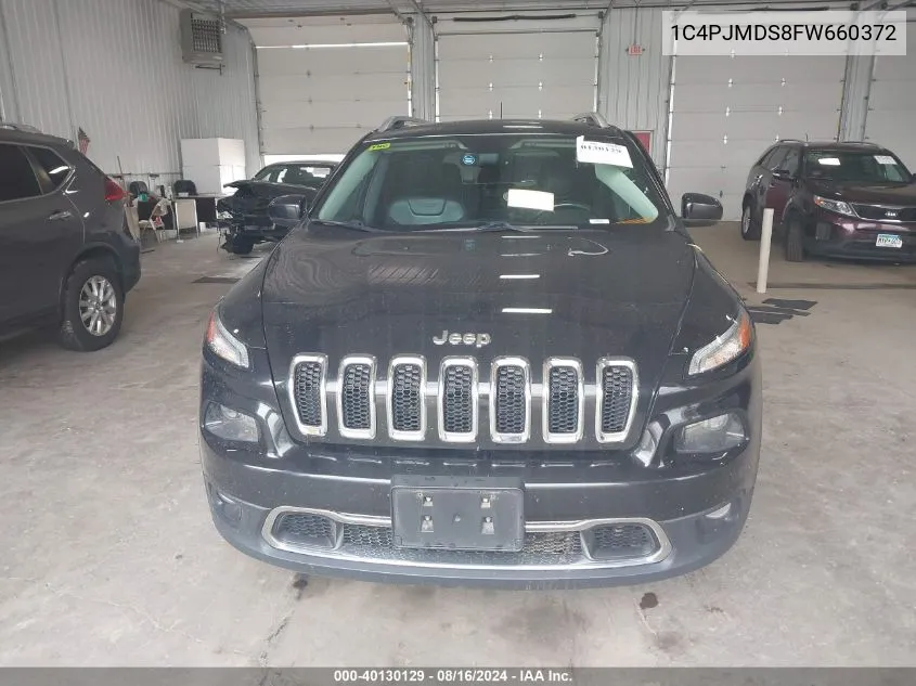 2015 Jeep Cherokee Limited VIN: 1C4PJMDS8FW660372 Lot: 40130129